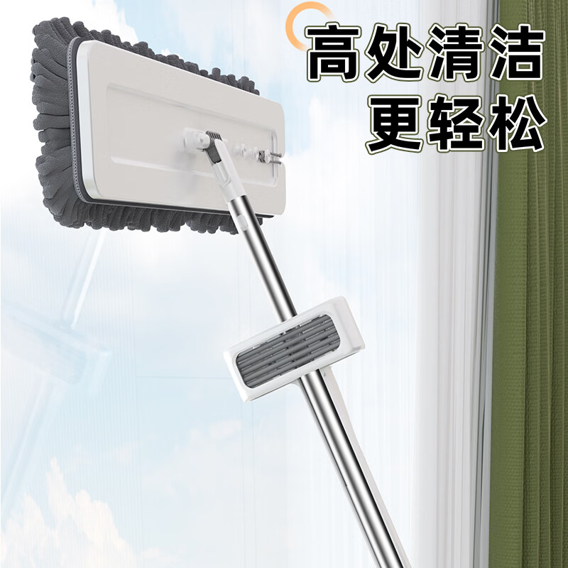 逸洁平板拖把带桶一套家用拖把免手洗拖地神器一拖净旋转拖把干湿两用 【雪尼尔拖把】+拖把桶+共3块拖布