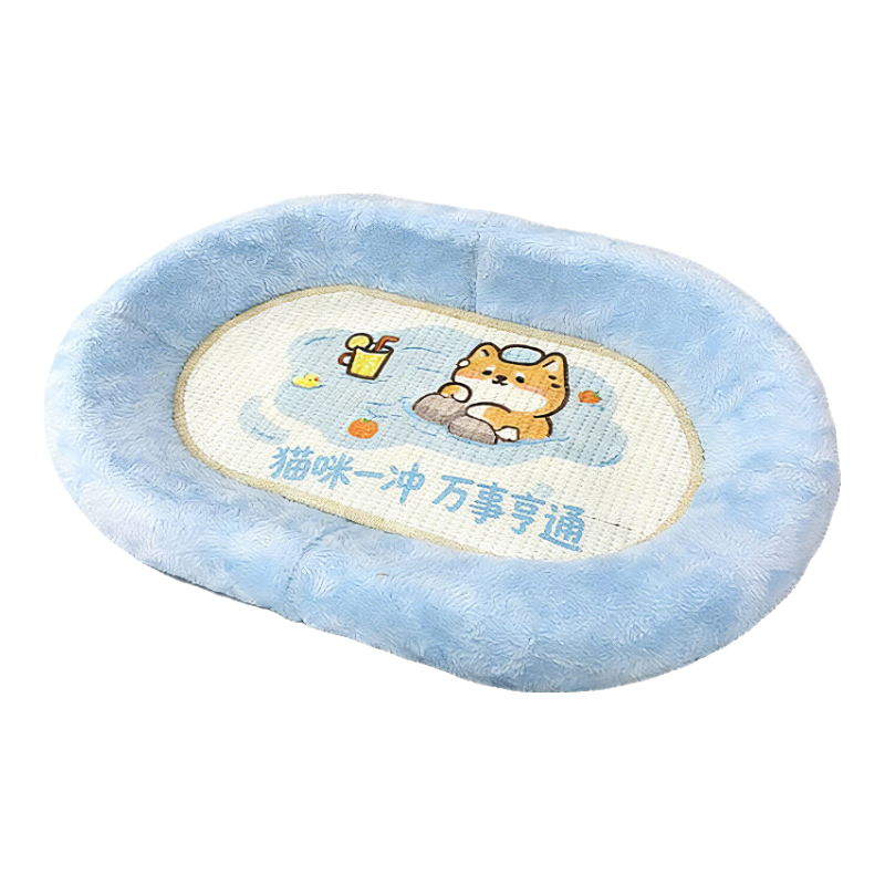 瓜洲牧猫窝猫抓板一体剑麻耐磨不掉屑超大号圆形猫爪盆磨爪板猫玩具 万事亨通-猫抓板-大号【适合20斤内】