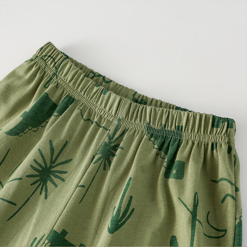 棉花堂（cottontown）【100%棉+抗菌】棉花堂儿童裤子夏装男童长裤女童童装宝宝防蚊裤 线条小兔 90 90/50