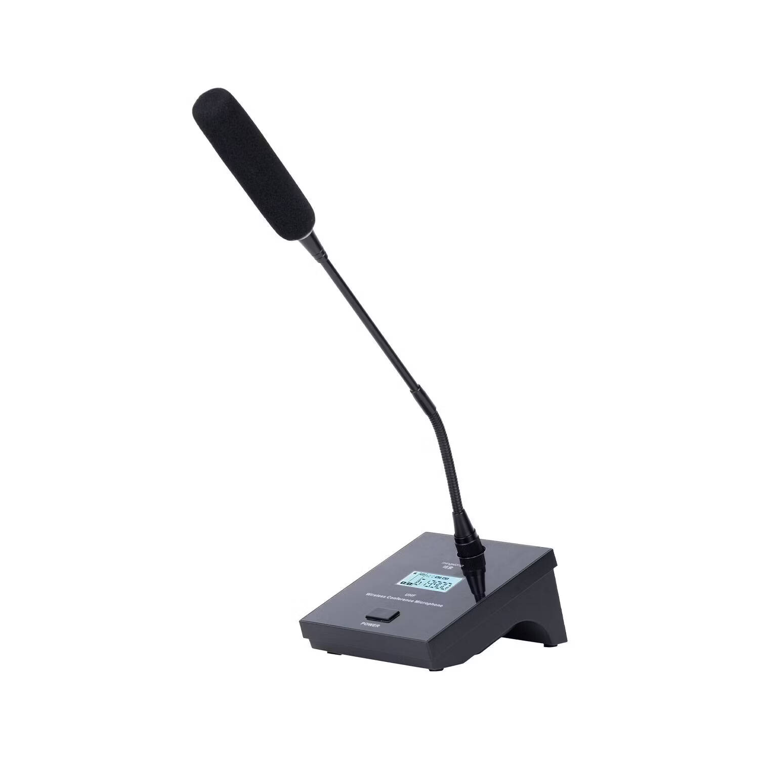 鸣象（MINGXIANG）会议无线麦克风桌面短杆方管鹅颈话筒主席台UHF高保真抗干扰自动对频防啸叫演讲广播系列 主机+鹅颈麦克风*2【MH-2100C】