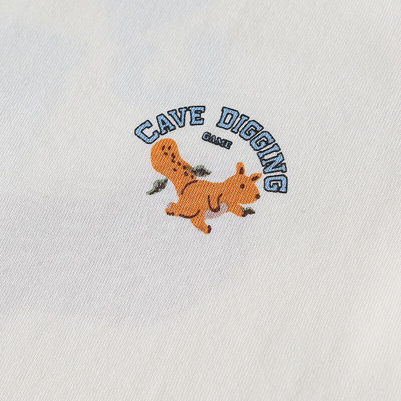 棉花堂（cottontown）【棉感速干】棉花堂童装儿童长袖T恤春秋男童女童A类抗菌速干上衣 米白 90 90/52