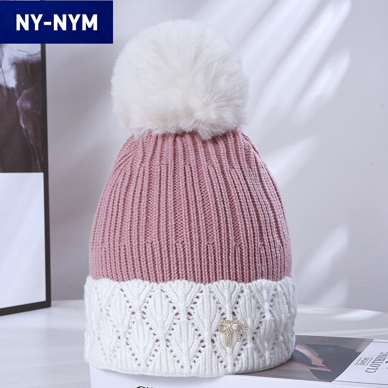 NY-NYMñ��Ů������ů��֯ñ����ٴ�����С���޼Ӻ����ë��ñ ��ɫ