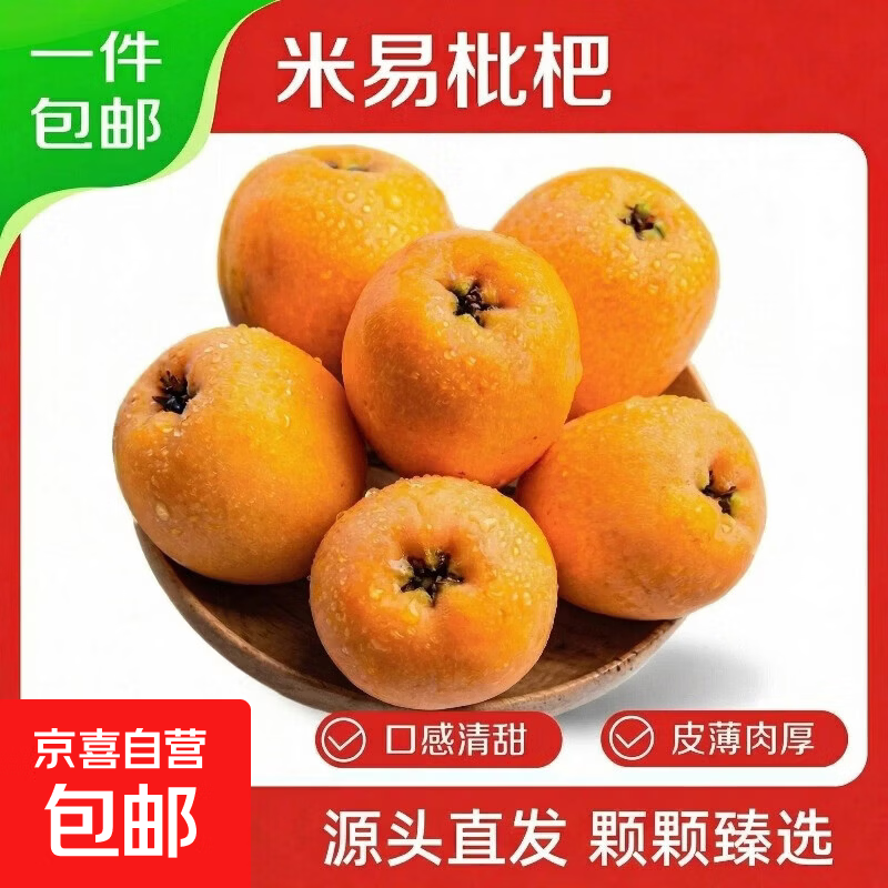 四川攀枝花米易枇杷高山甜早中大五星枇杷现摘应季新鲜水果生鲜 净重3斤【大果】单果30g+【颗颗包满】 高山老树枇杷