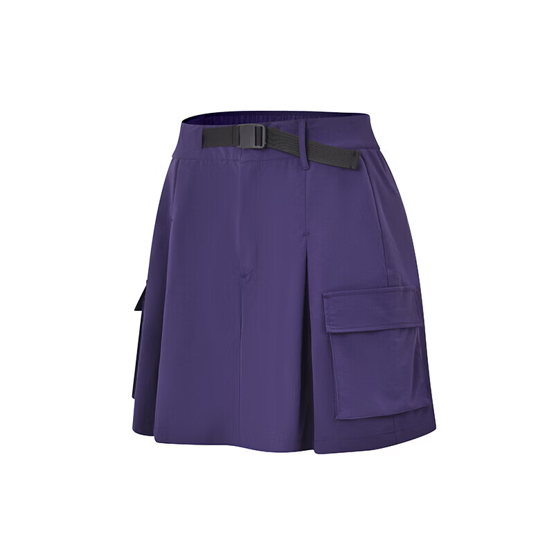 多威（Do-win）【26新品】运动半身裙女短裙防走光透气户外跑步裙A字裙高腰女款 3352214D-F/紫色 2XL