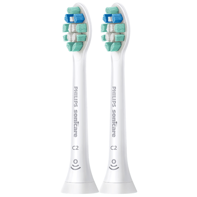 飞利浦（PHILIPS）电动牙刷头C2洁净型官方原装进口适配钻石1/3/3pro/CI/导航刷系列刷柄2支装 HX9022/85