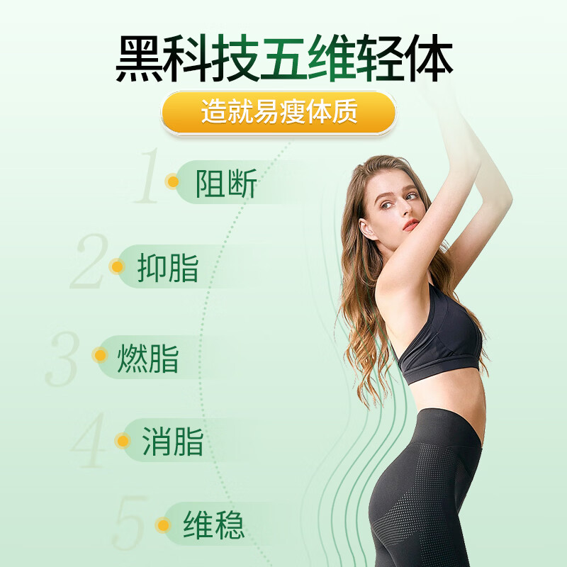 绿力幸减肥瘦肚子燃脂不反弹快速瘦腰身减肥药排油提高代谢代餐 一瓶体验装 60粒*1瓶