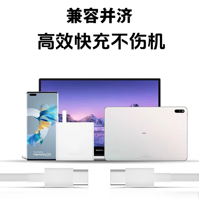时途65w适用小米联想荣耀笔记本充电器MagicBook13/Art/pro/14/15电脑超级快充电头线套装双typec 【套装】头+1米线
