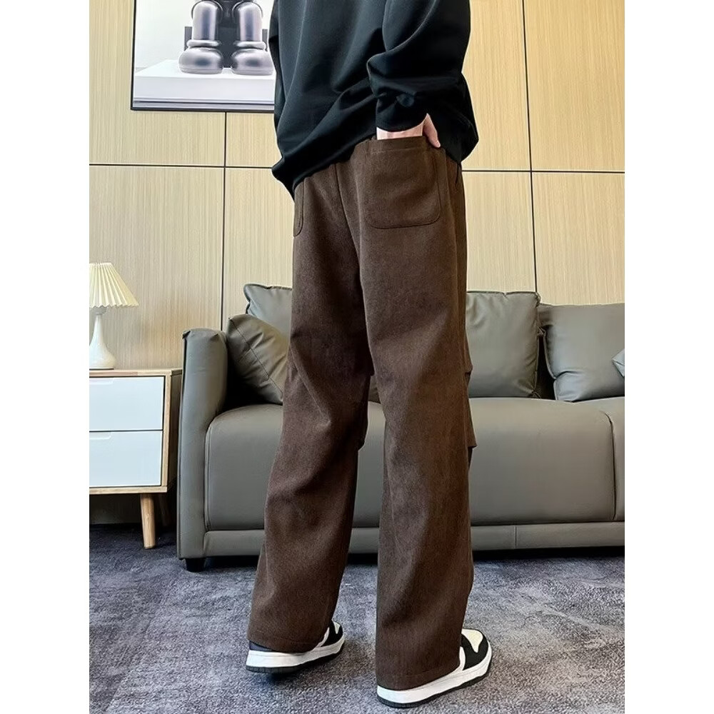 WAMLBN2026春季时尚长裤男休闲ins运动休闲裤宽松潮流裤子 黑色 2XL 【建议140-155斤】