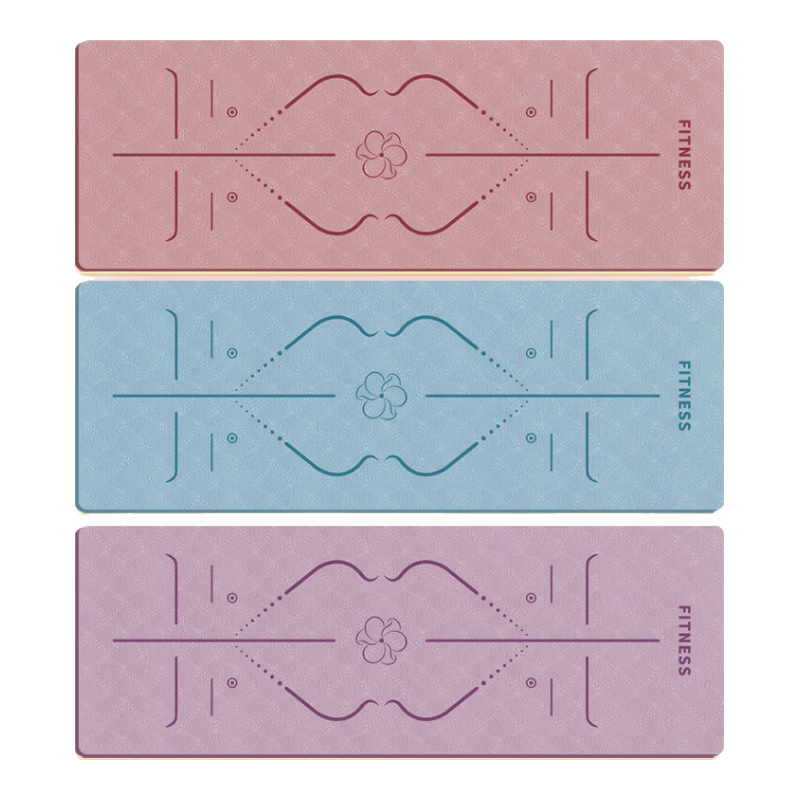 【京东物流】瑜伽垫女士家用男健身垫子家用防滑减震静音地垫午休 随机色【款式颜色不指定】长180cm*宽60cm*厚6mm