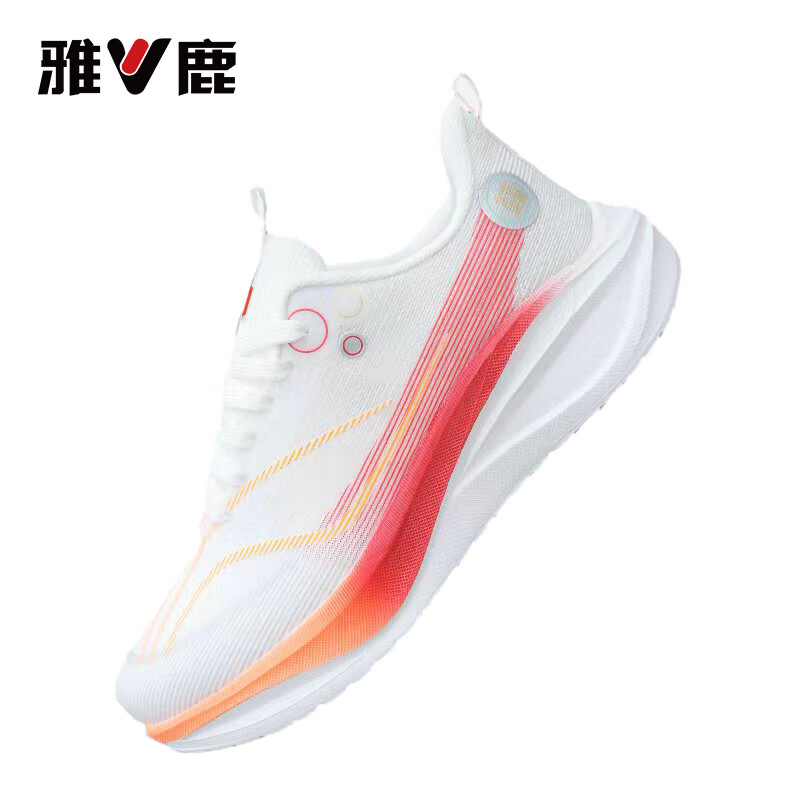 雅鹿逐风轻跑缓震舒适休闲运动鞋男女鞋 全黑 45