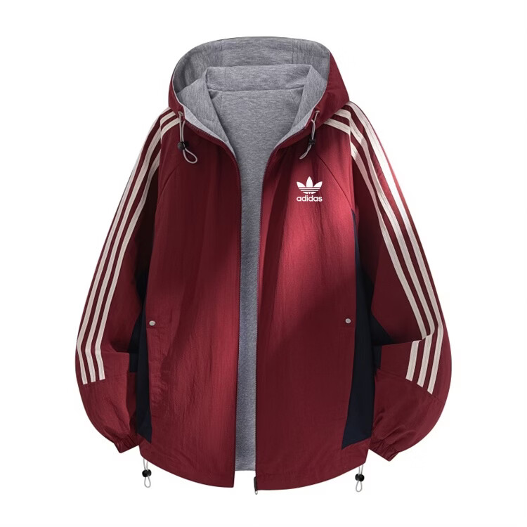 Y-3阿迪三叶草新款春秋季休闲运动连帽卫衣双面穿男女同款时尚百搭潮 藏蓝色 M 建议体重90~110斤