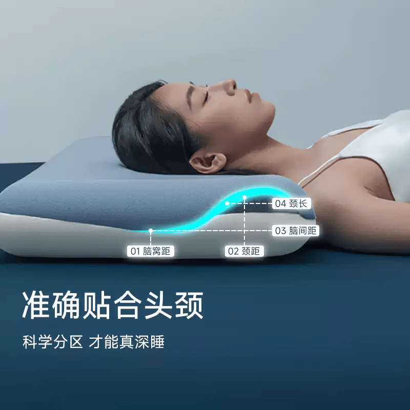 亚朵星球云栖深睡枕Pro3.0枕头记忆枕枕芯护颈枕颈椎枕侧睡枕带枕套 枕芯12cm+岩溪蓝枕套(都含礼盒) 高枕 42*70cm