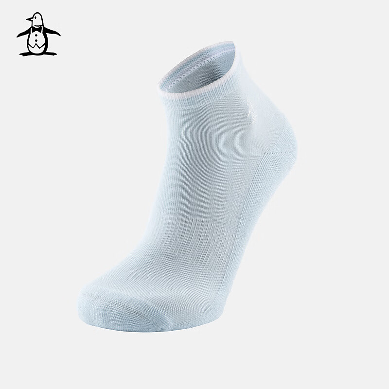 万星威（Munsingwear）【抗起球】Munsingwear万星威休闲春季经典百搭中筒短袜运动袜子 冰河蓝 均码