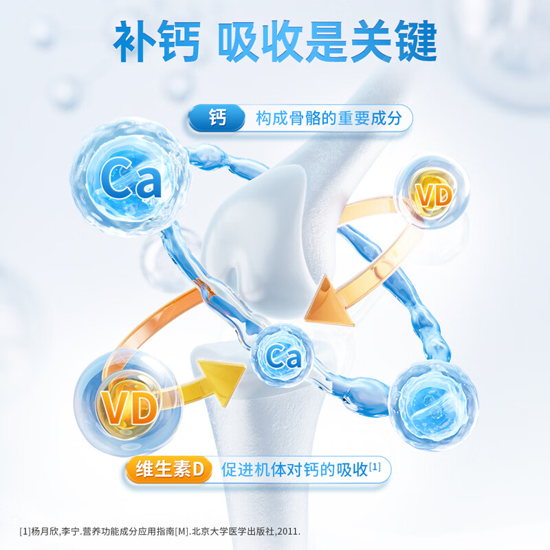 哈药盖中盖钙维生素D软胶囊  液体钙片 中老年青少年儿童学生补钙 90粒*2瓶