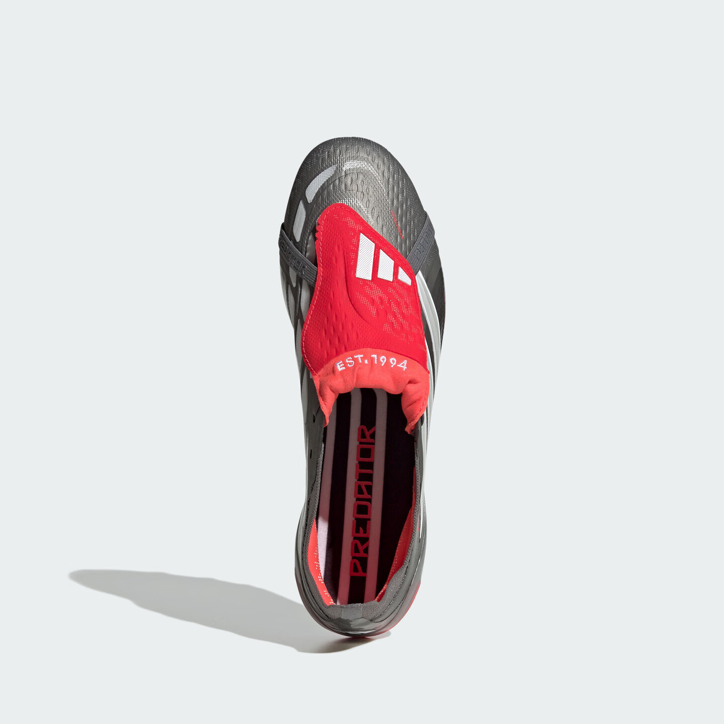 adidas PREDATOR ELITE FT AG人草短钉翻折鞋舌款足球鞋阿迪达斯 亮金属铁灰/白色/亮红(推荐选大半码) 41