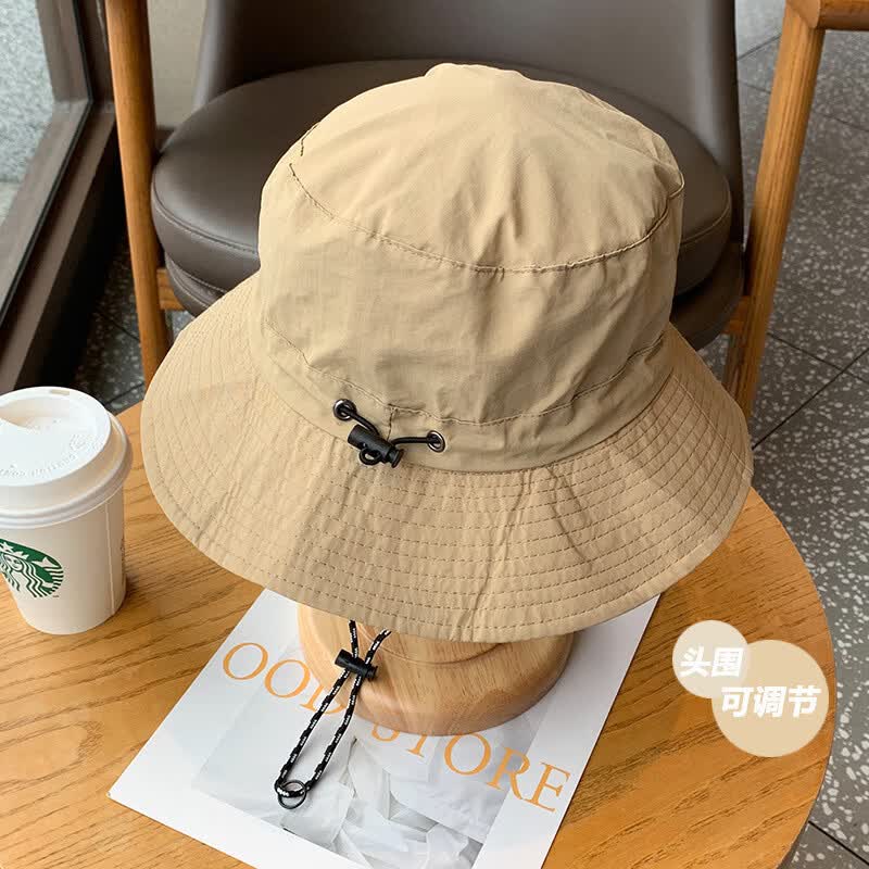 【严选百货】防水渔夫帽可收纳包包盆帽夏季薄款速干户外登山帽男 卡其色