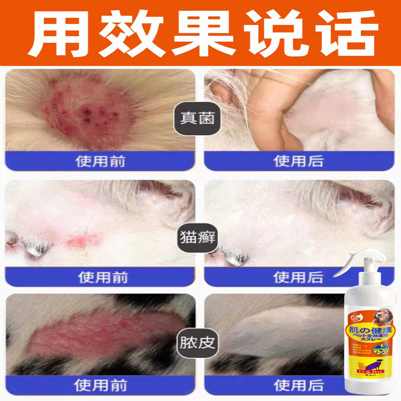 狗狗皮肤病专用药外用狗癣真菌感染感染化脓溃烂脱毛螨虫专用喷剂 1瓶*1盒 【皮肤病专用】