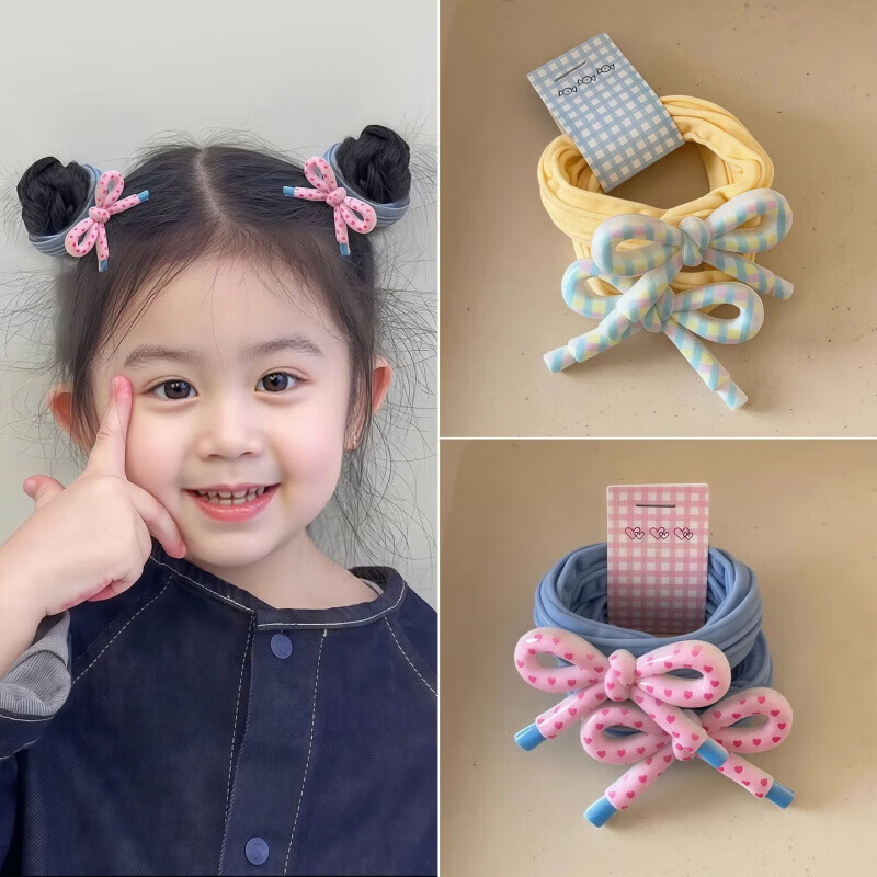 家庭清洁纸品jtt 蝴蝶结小肠圈混色10条 蝴蝶结头绳