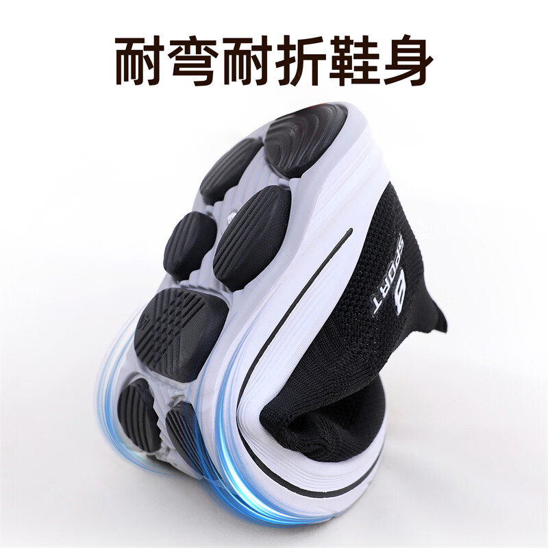 意迪森春款休闲透气网面鞋男士防滑耐磨大底爸爸鞋一脚蹬户外运动休闲鞋 黑色 单层 40 (250mm)