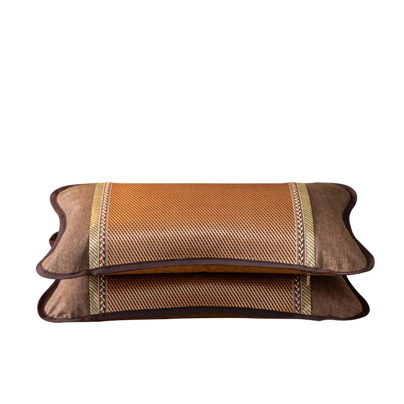 夏季荞麦枕头冰藤枕芯成人护颈椎助睡眠竹枕硬整头花草 冰丝-金藤面-苦荞填充 单只 50cm*30cm 清凉好眠