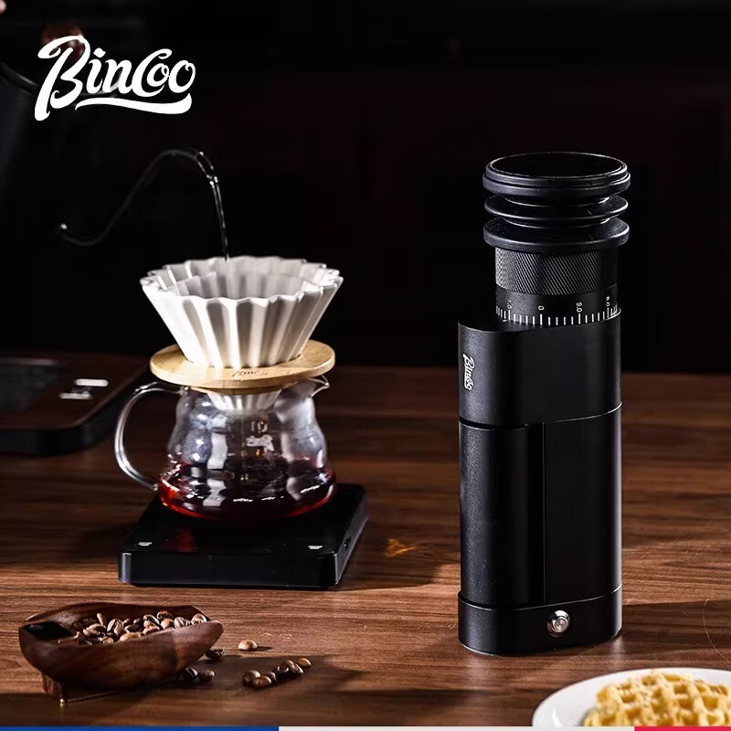 BincooDM09小旋风电动咖啡磨豆机家用咖啡豆研磨机手冲意式磨粉 橄榄绿【顺丰/京东】