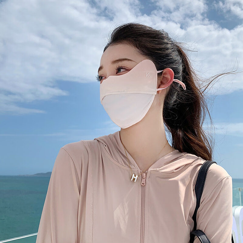 蕉下皇后UPF50+渐变色防晒口罩女夏季2026新款遮脸防紫外护眼角遮阳面罩 渐变腮红