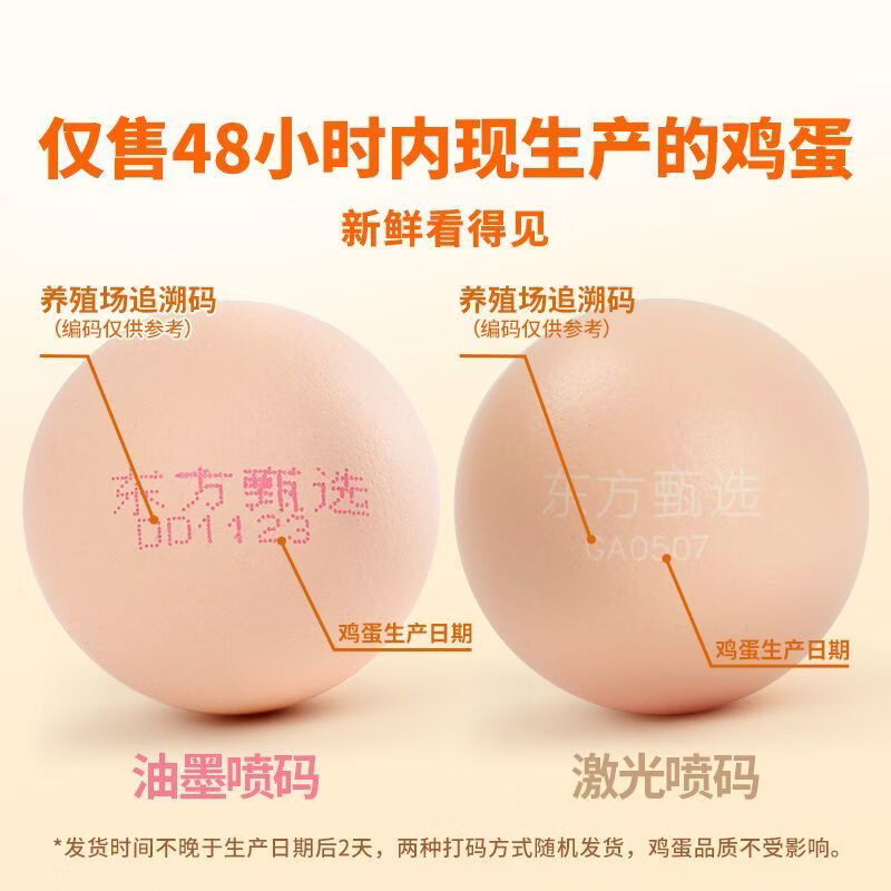 东方甄选谷物鲜鸡蛋/DHA/大码蛋可生食新鲜营养早餐溏心蛋谷物喂养 30枚 1.5kg 谷物鲜鸡蛋