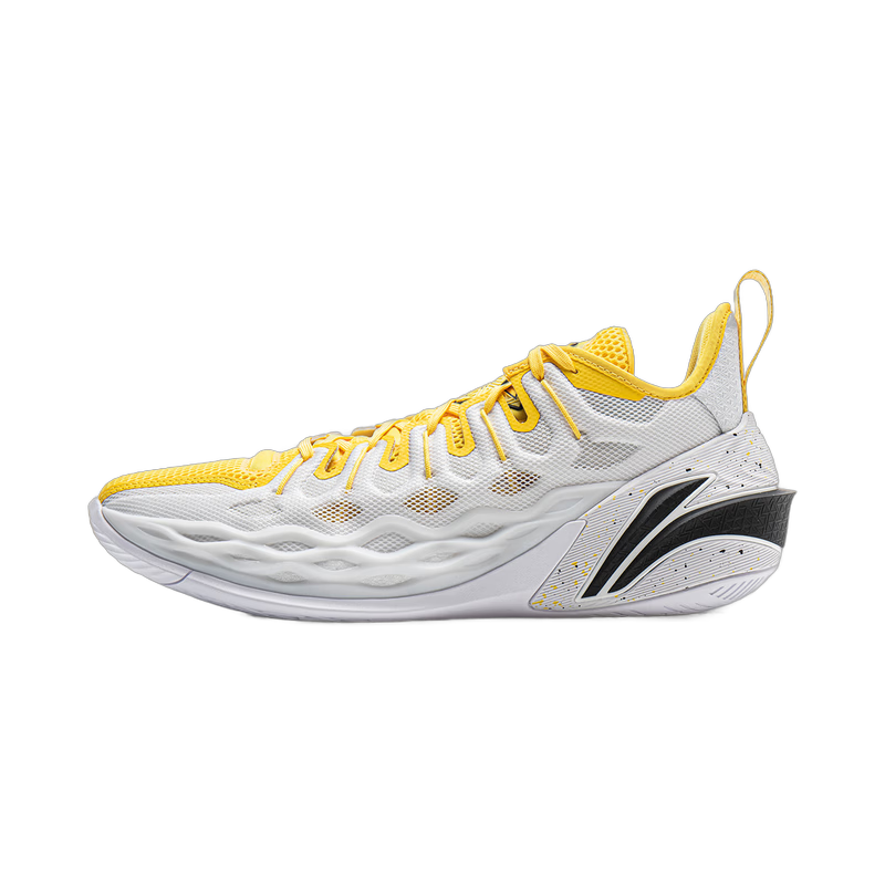 李宁巴特勒丨BUCKETS聚核芯助力系统篮球鞋男减震耐磨专业比赛运动鞋 标准白/活力黄-15 金门桥 42