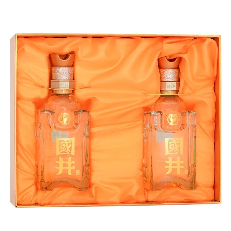 国井白酒 52度国3 纯粮酿造高度白酒 礼盒包装宴请喜宴送礼白酒 52度 500mL 2瓶 （礼盒版）