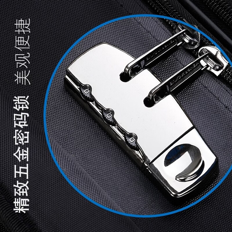 不莱玫卡其大容量万向轮牛津布行李箱男女通用商务旅行箱 子母箱-银色-耐磨牛津布拆卸轮 28寸【超大慎选,可装棉被】
