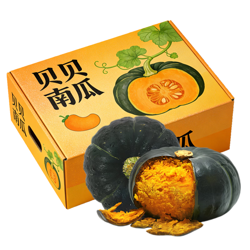 果食鲜丰正宗贝贝南瓜 粉面香甜宝宝辅食软糯南瓜产地直发新鲜蔬菜 净重 4.5斤 贝贝南瓜（单果≥250g）