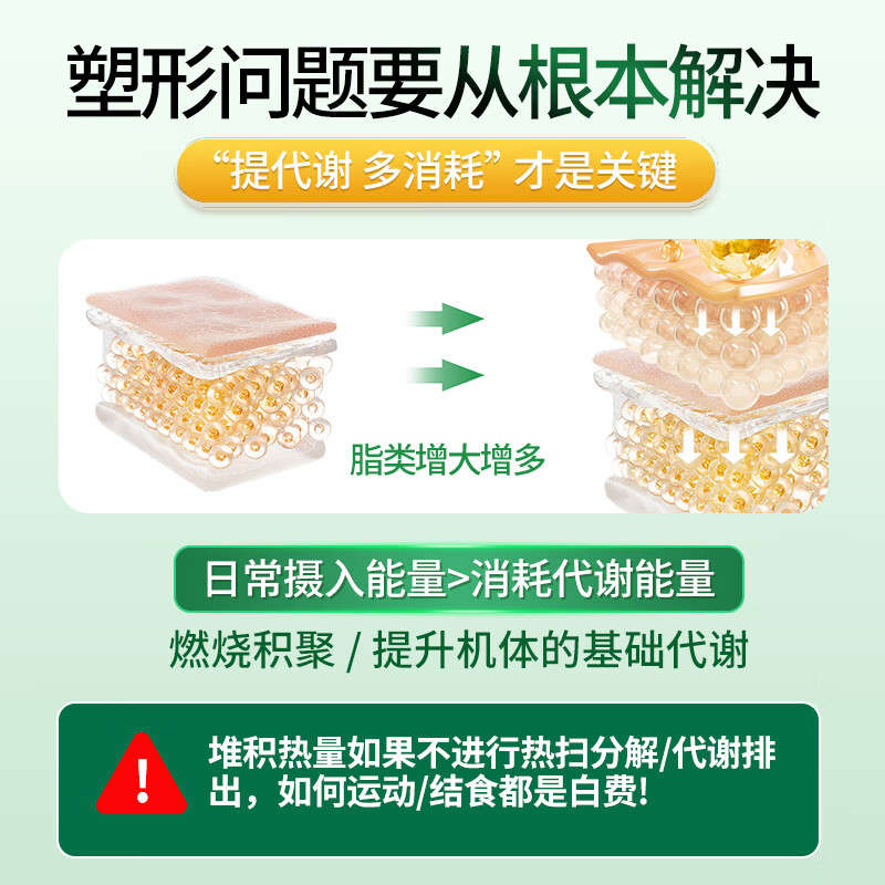 绿力幸减肥瘦肚子燃脂不反弹快速瘦腰身减肥药排油提高代谢代餐 一瓶体验装 60粒*1瓶