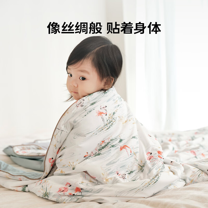 Cutelife儿童凉感被宝宝夏凉被 夏季婴儿被子空调被水洗A类120*150 玉米多多 120*150 cm