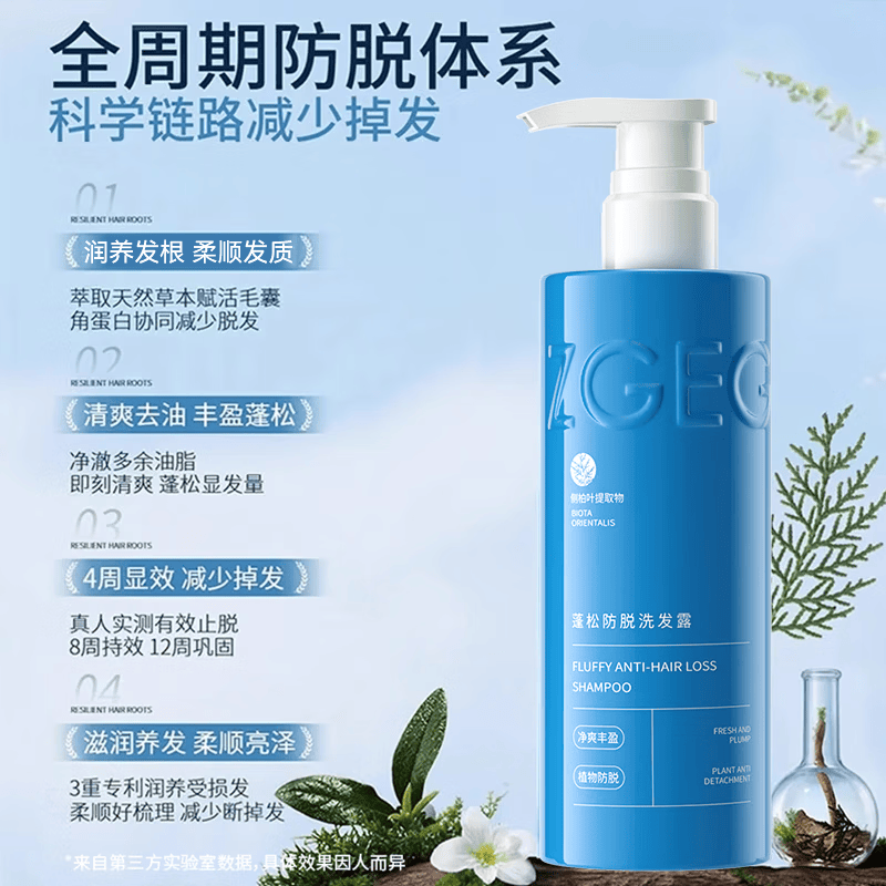 ZGEG防脱洗发水防断蓬松防脱强韧健发滋润头皮清屑防痒去污洗发露 【洗护套装】洗发水+护发素