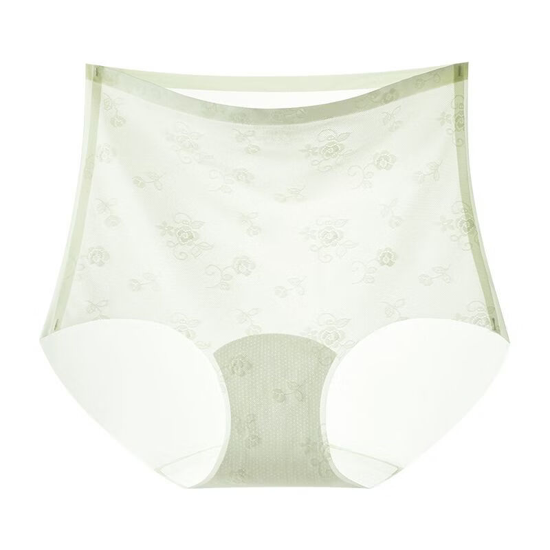 高腰内裤女抗菌裆夏季薄款透气无痕收腹提臀蕾丝女士三角短裤 111#[浅咖色+柠檬黄+豆沙粉+云朵 4条 XL 建议110-130斤