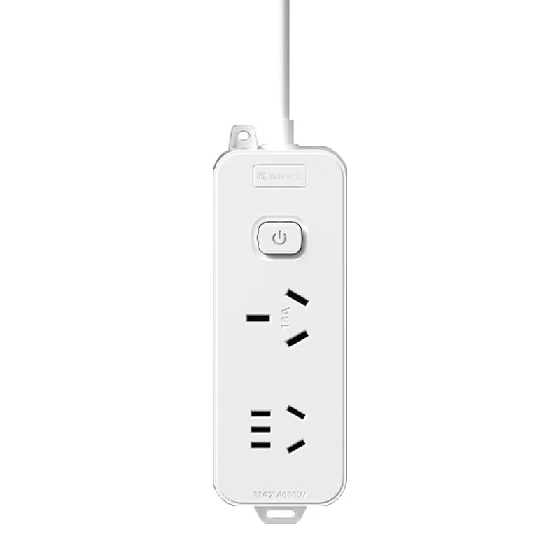 国际电工16A大功率插座家用插线板空调热水器总控开关接线板宿舍带线排插 【无开关】16A五孔-无线