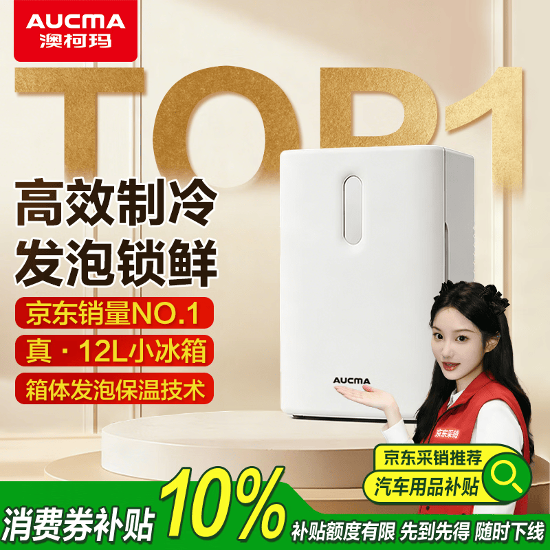 澳柯玛车载冰箱12L宿舍租房迷你小冰箱冰吧中药母乳储存冷藏保温箱户外