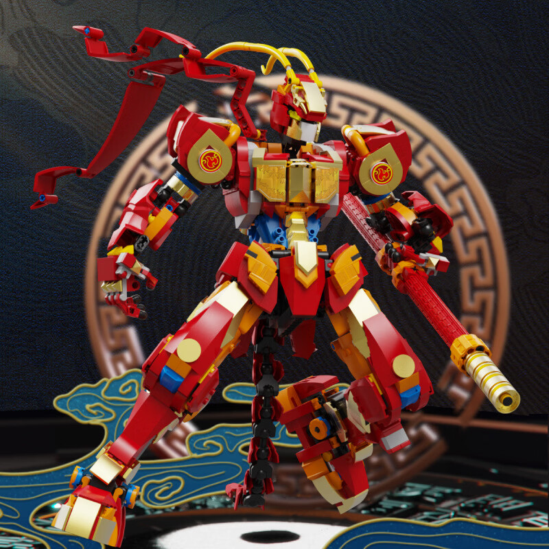 西游孙悟空积木模型玩具大尺寸拼装礼物摆件儿童6-8-12岁 潮拼社 悟空