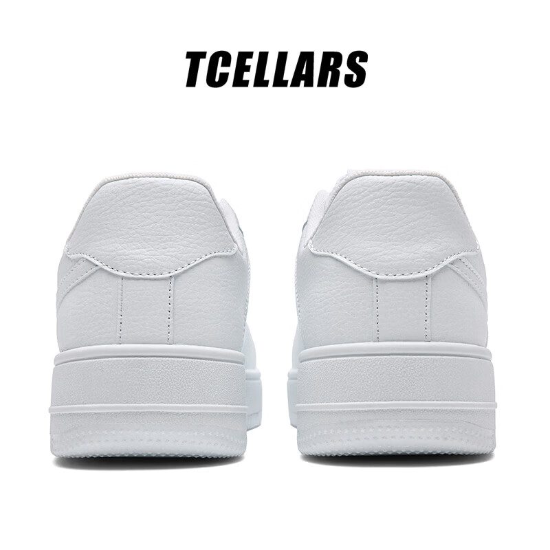 Tcellars小白鞋男鞋春夏新款低帮厚底板鞋简约百搭透气舒适休闲鞋子男款 复古白 39