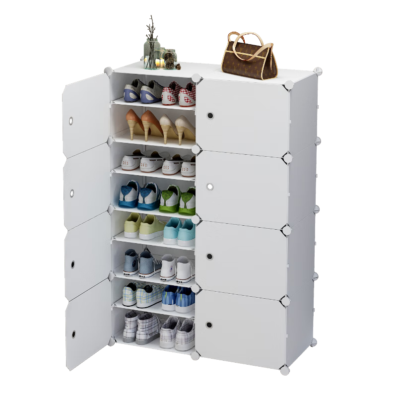 蔻丝 ColesHome 小鞋架多层简易鞋柜省空间组装塑料非布超薄防尘收纳柜
