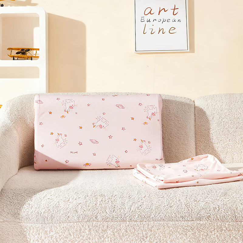 水星家纺飞星桃桃儿童乳胶枕套 飞星桃桃儿童乳胶枕套(H1) 单只 50cm*30cm