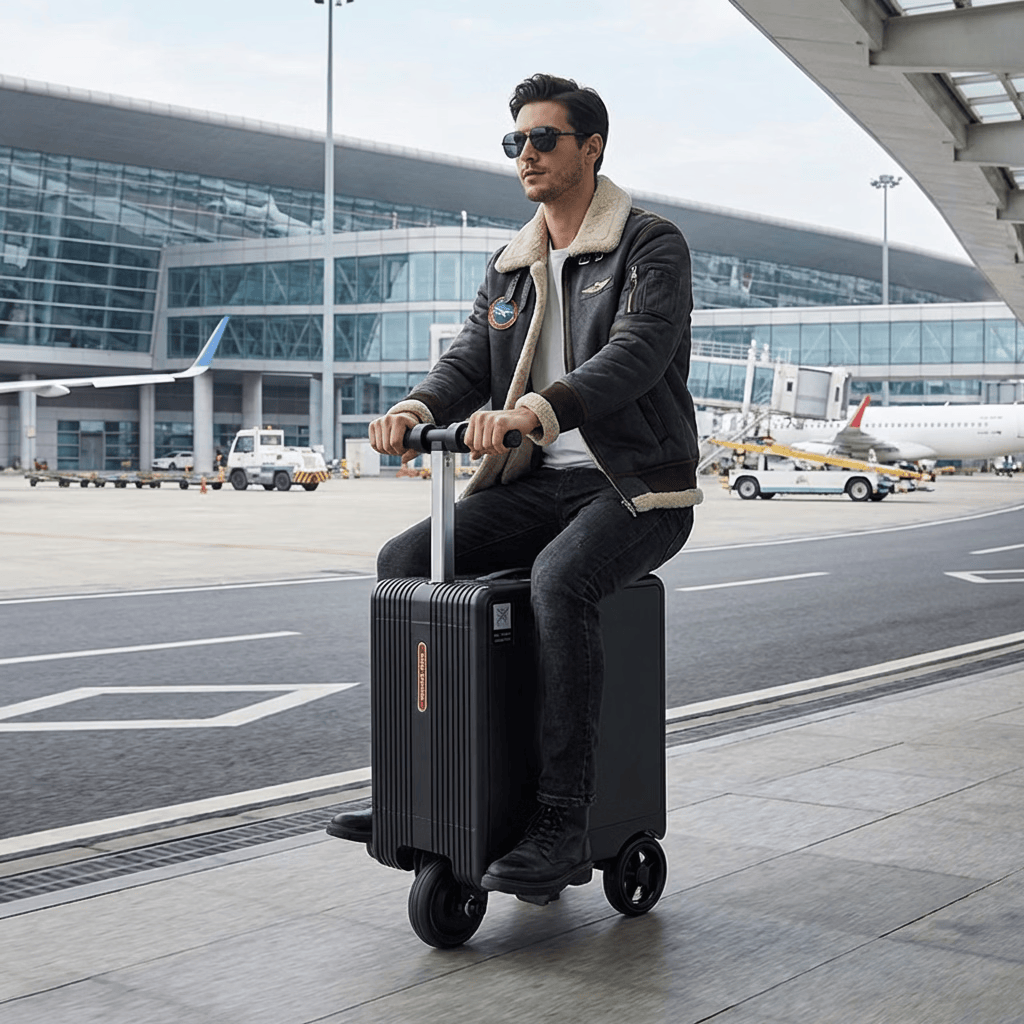 Walker Shop【2026年新款】电动行李箱可上飞机智能骑行可坐可代步铝框旅行箱 灰色 20英寸 (直接带上飞机座舱) Walker Shop【2026年新款】电动行李箱可上飞机智能骑行可坐可代步铝框旅行箱 灰色 20英寸 (直接带上飞机座舱)