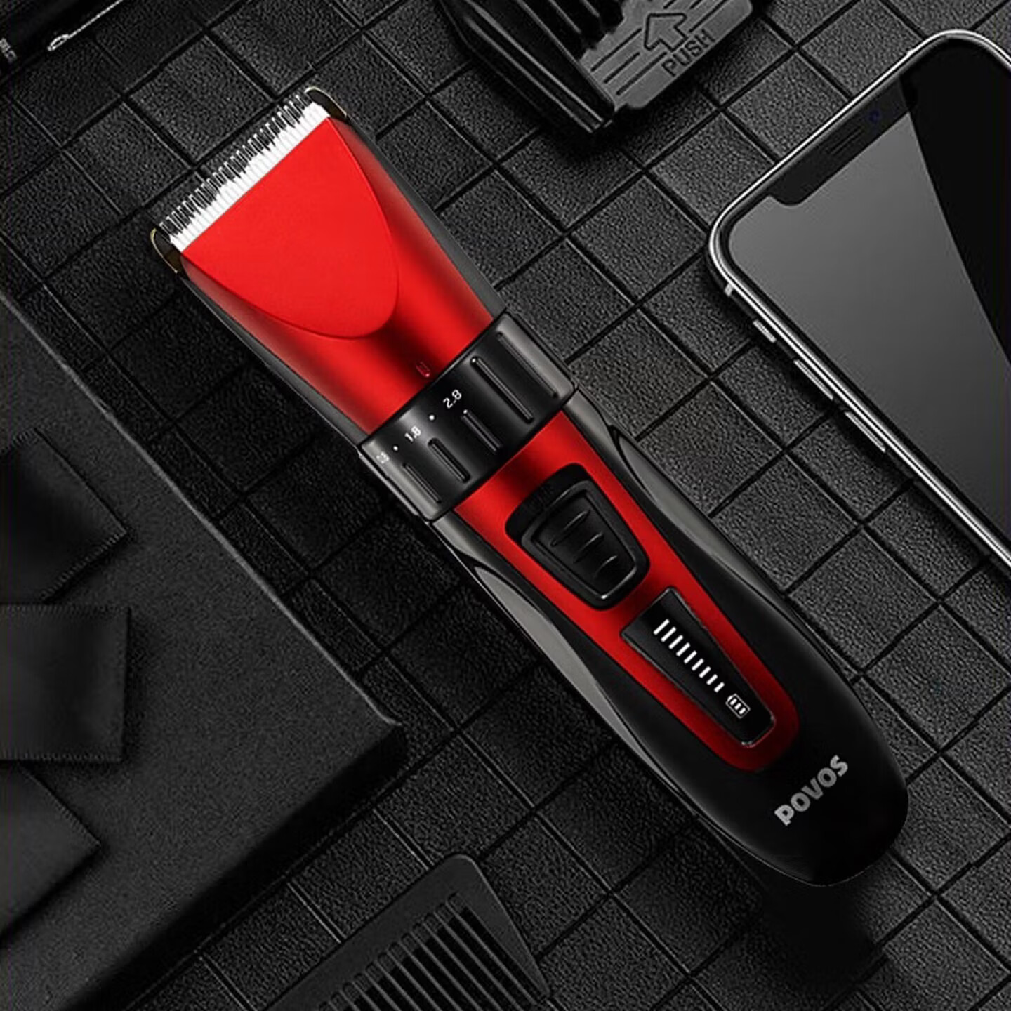 奔腾（POVOS）电动理发器电推子家用成人儿童理发器剃头家庭理发神器PW230 【钛金静刀+陶瓷动刀】热卖专业电推剪