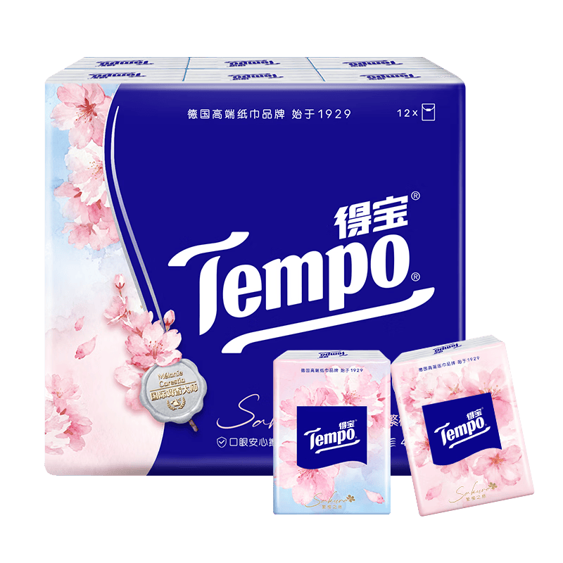 �ñ���TEMPO��һ��ͬ�� ����ֽ ӣ��ζ4��7��*12�� ʪˮ���� ֽ��С�� ���ֽ    7.1Ԫ