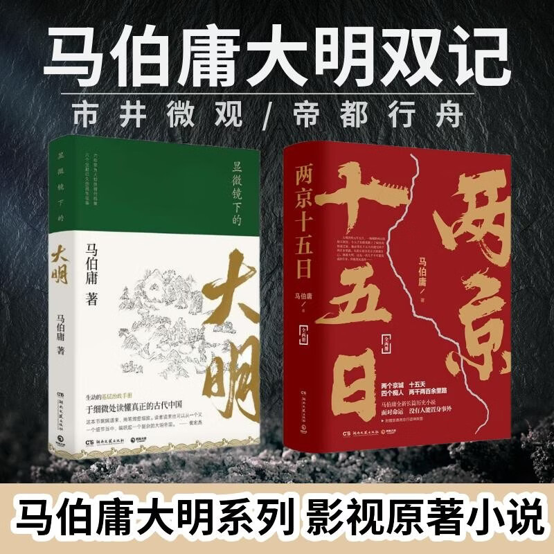 马伯庸大明双记（套装共3册 显微镜下的大明+两京十五日2册）市井微观 帝都行舟 马伯庸大明系列影视原著小说