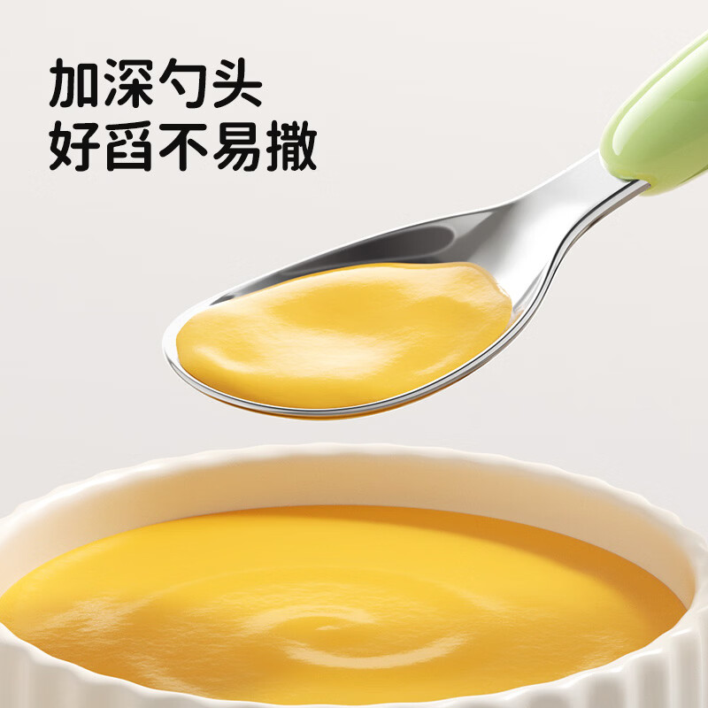 火火兔儿童辅食勺宝宝勺子1-3岁婴儿勺子PPSU学吃饭自主进食叉子训练勺 【叉子+勺子+收纳盒】316L不锈钢叉勺