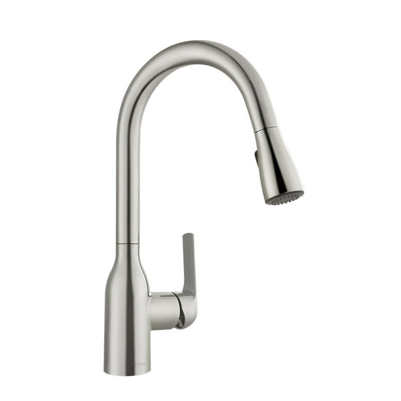 摩恩（MOEN）爵仕单把手下拉式厨房龙头 防指纹 爵仕单把手下拉式厨房龙头 防指纹