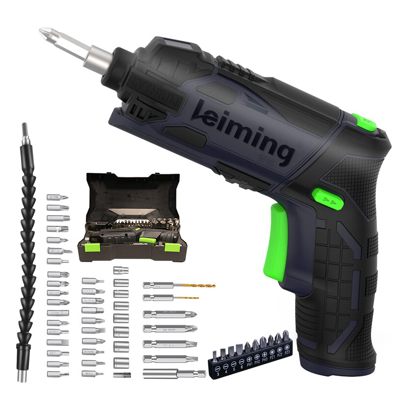 雷銘（leiming）升級版電動螺絲刀充電式電起子小型手電鉆螺絲批刀工具套裝 套餐一