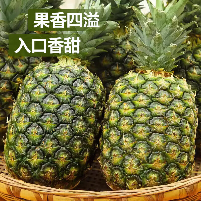 庾丰 云南西双版纳黑钻凤梨新鲜水果菠萝整箱 5斤装（净重4.5斤）约2-4个+