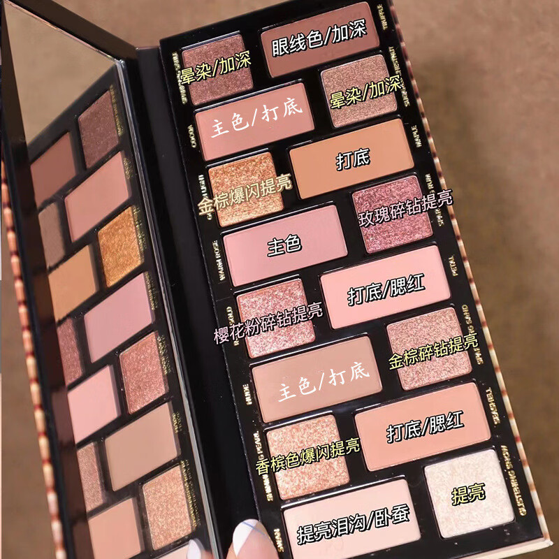 MYHO 加州落日16色眼影盘天生美肌眼影珠光哑光ins网红同款眼影盘 【MYHO16色】多面派对